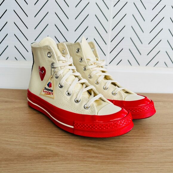 ❤️Converse Chuck All Star 70 Hi Comme des Garcons PLAY 10.5 Womens Shoes A01794C - Picture 5 of 13